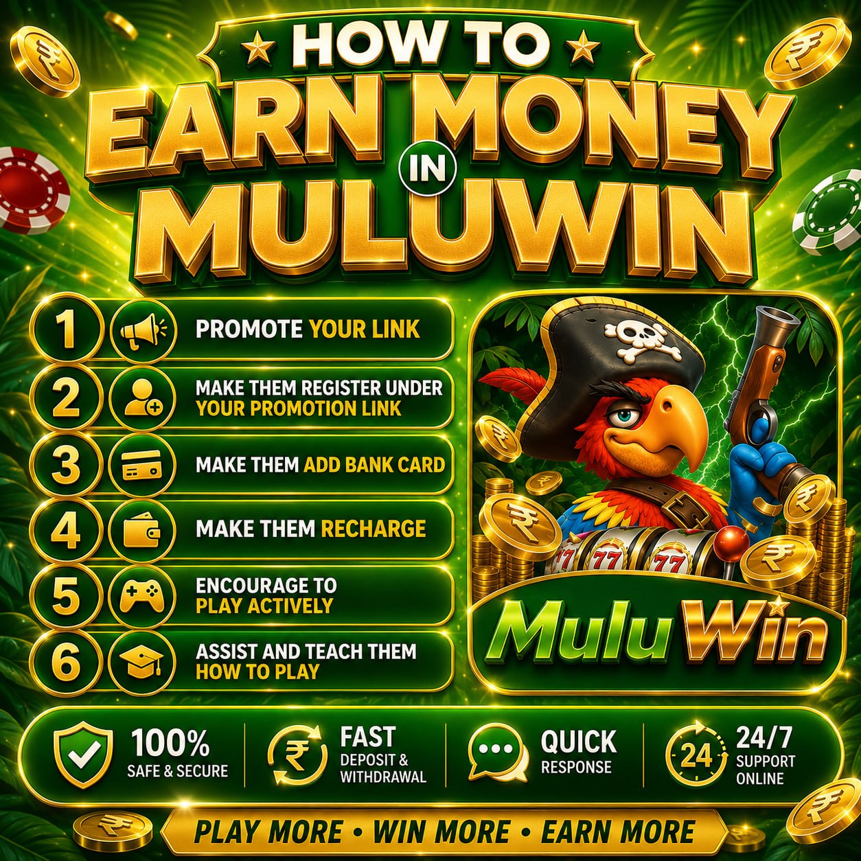 How to Earn Money in Mulu Win - Agent and Referral Guide